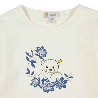 T-Shirt langarm, weiß für Mädchen