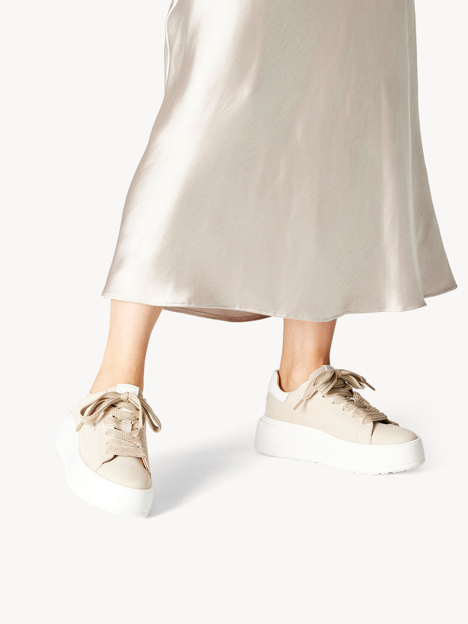 Basket en cuir - beige