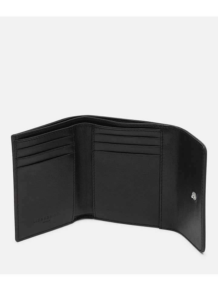 LIEBESKIND BERLIN Leder-Geldbörse in Schwarz - (B)11,6 x (H)9,5 x (T)2 cm günstig kaufen onesize