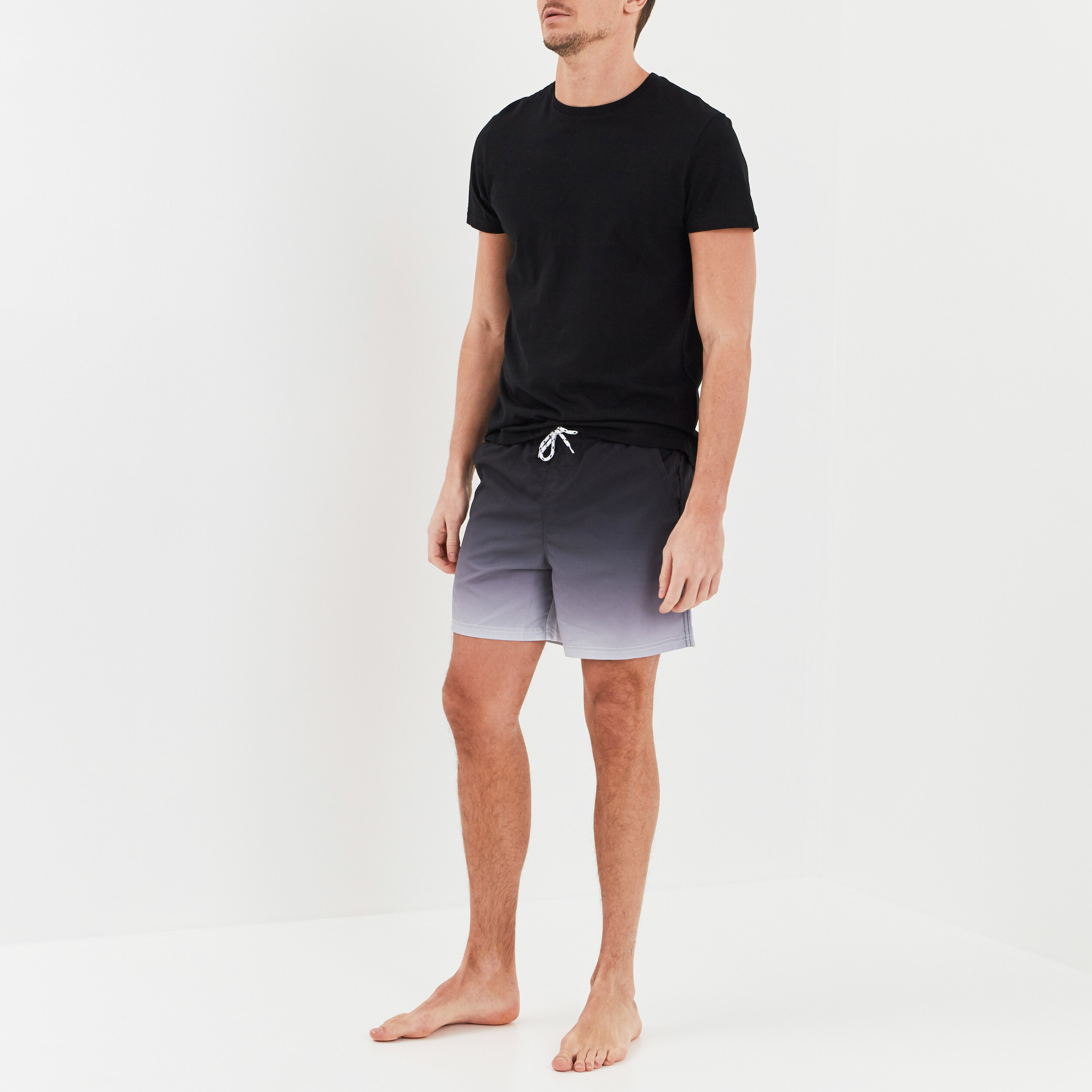 Short de bain à coulisse noir homme | La Halle