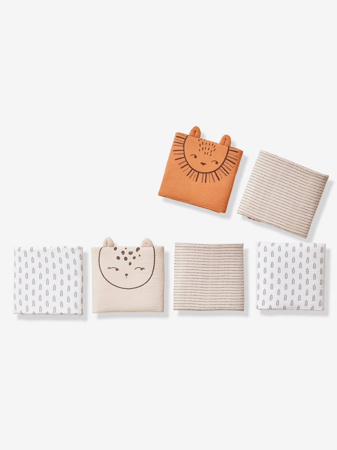 Vertbaudet Baby Bettumrandung/Laufgitter-Polster ETHNIC mit Recycling-Polyester - beige bedruckt