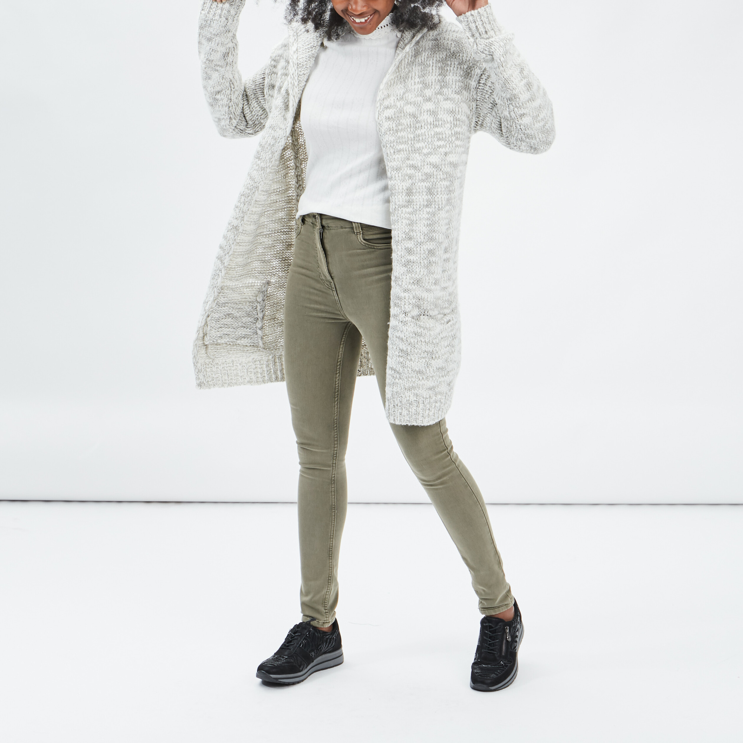 Gilet à capuche Creeks ecru femme | La Halle