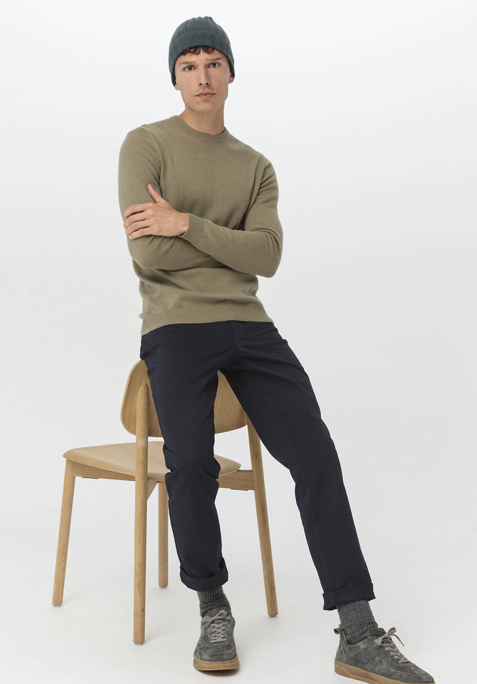 Pullover aus Schurwolle mit Kaschmir