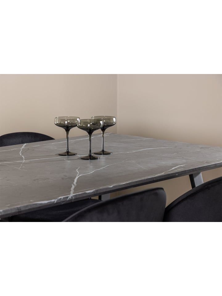ebuy24 Essgruppe Malaga (7-teilig) Schwarz 200 x 90 cm günstig kaufen onesize