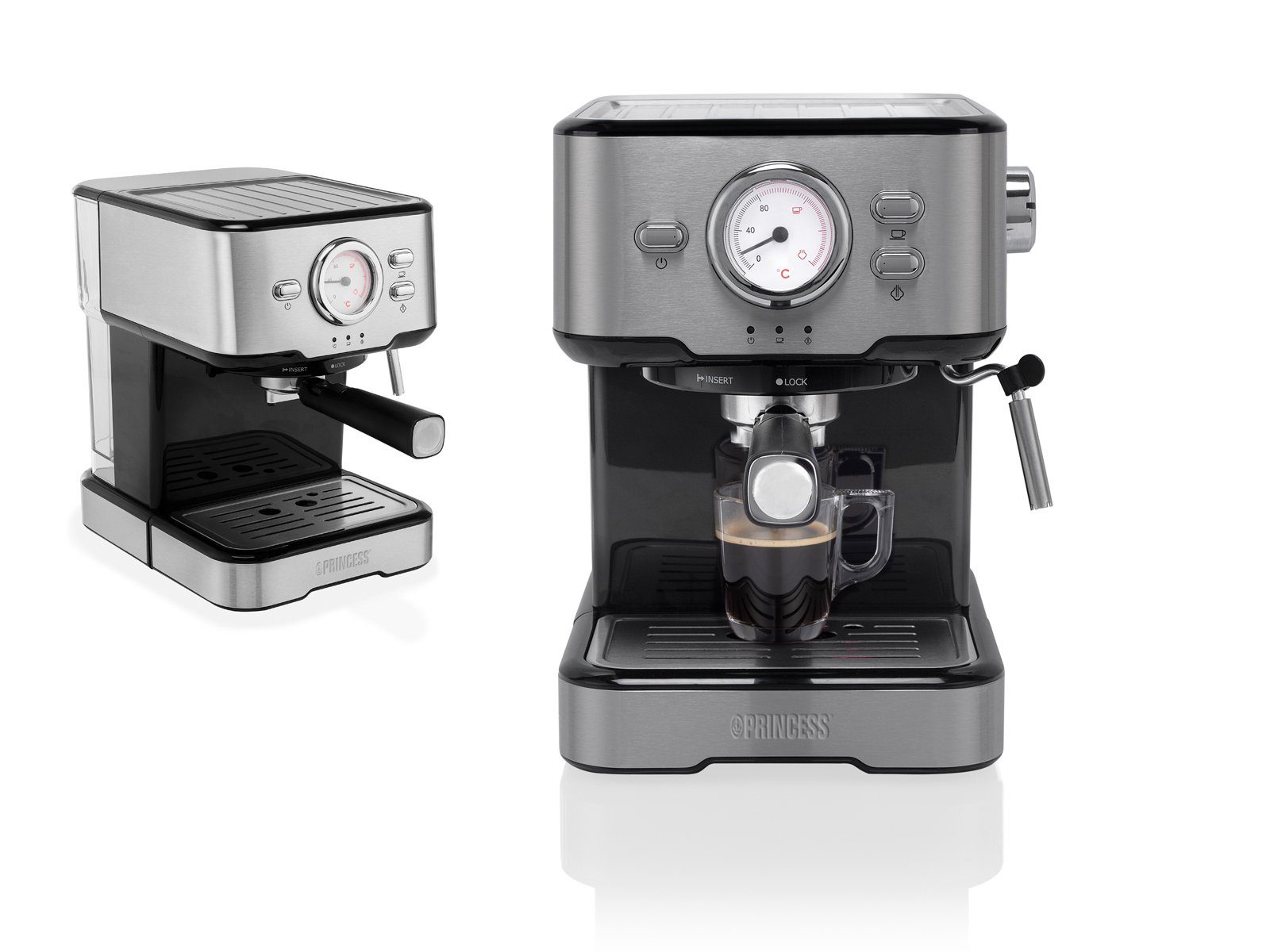 Setpoint Siebträgermaschine, italienische Siebdruck Kaffee & ESE Espresso-Maschine & Milchkännchen