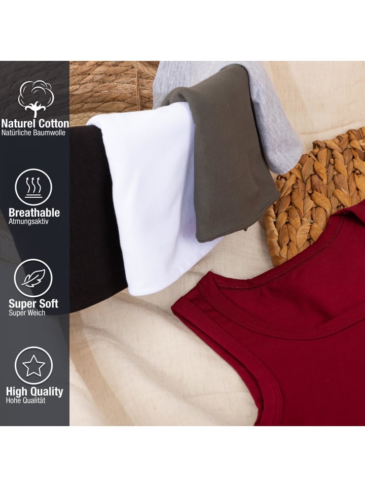 LOREZA 5er Set Unterhemden - Basics - Bunt günstig kaufen