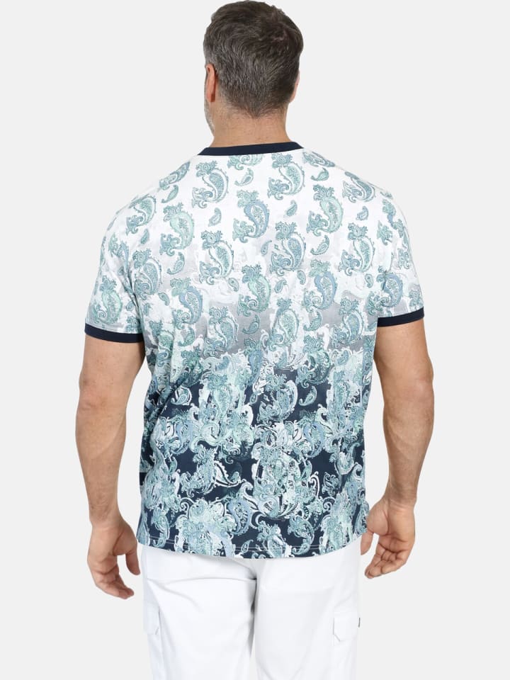 Charles Colby T-Shirt EARL COLLYNS in blau bedruckt günstig kaufen