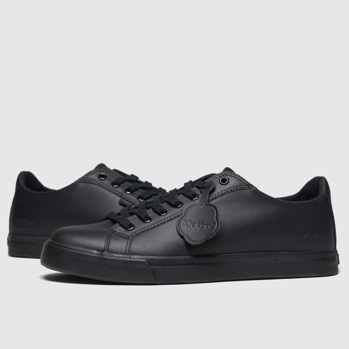 Kickers – Tovni Lacer – Svarta platta skor i mono