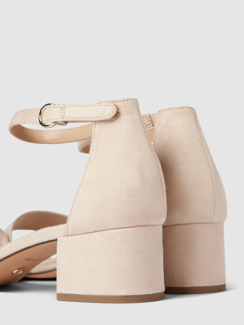 Sandalette in Wildleder-Optik in hellrosa