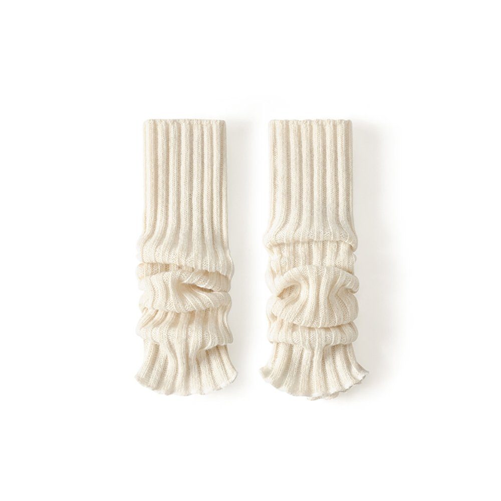 Beinstulpen Stulpen Damen Lange Gestrickte Winter Beinwärmer (1 paar, Beinstulpen Alpaka Wolle Stulpen Grobstrick) Warme Winter Stricken Beinstulpen Kurze Knopf Leg Warmers