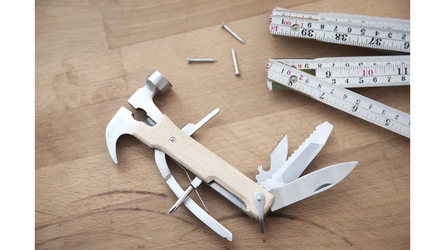 Kikkerland Holz Multitool Wood Hammer
