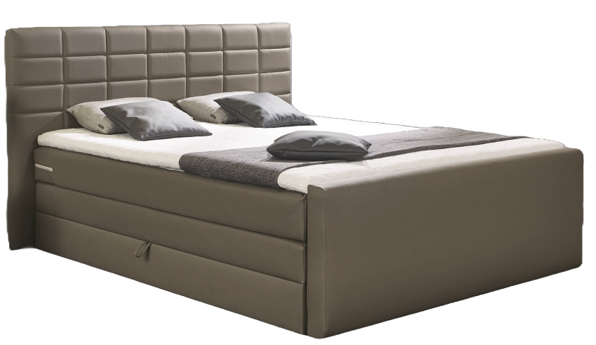 Boxspringbett Ancona 2 mit Bettkasten Silber 180 x 200 cm