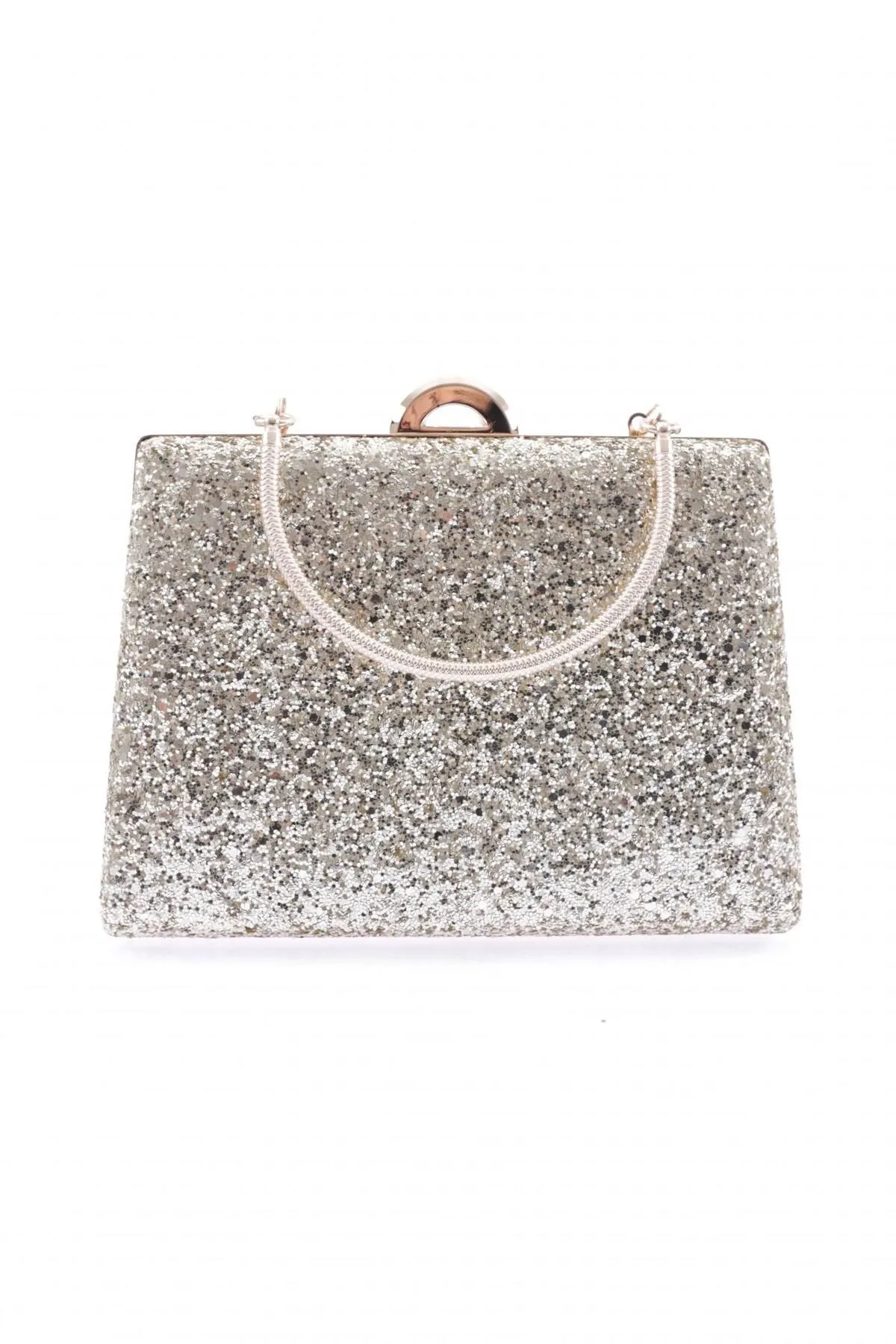 DGN  249-23y Pailletten Gold Abendkleid Damen Portfolio Tasche