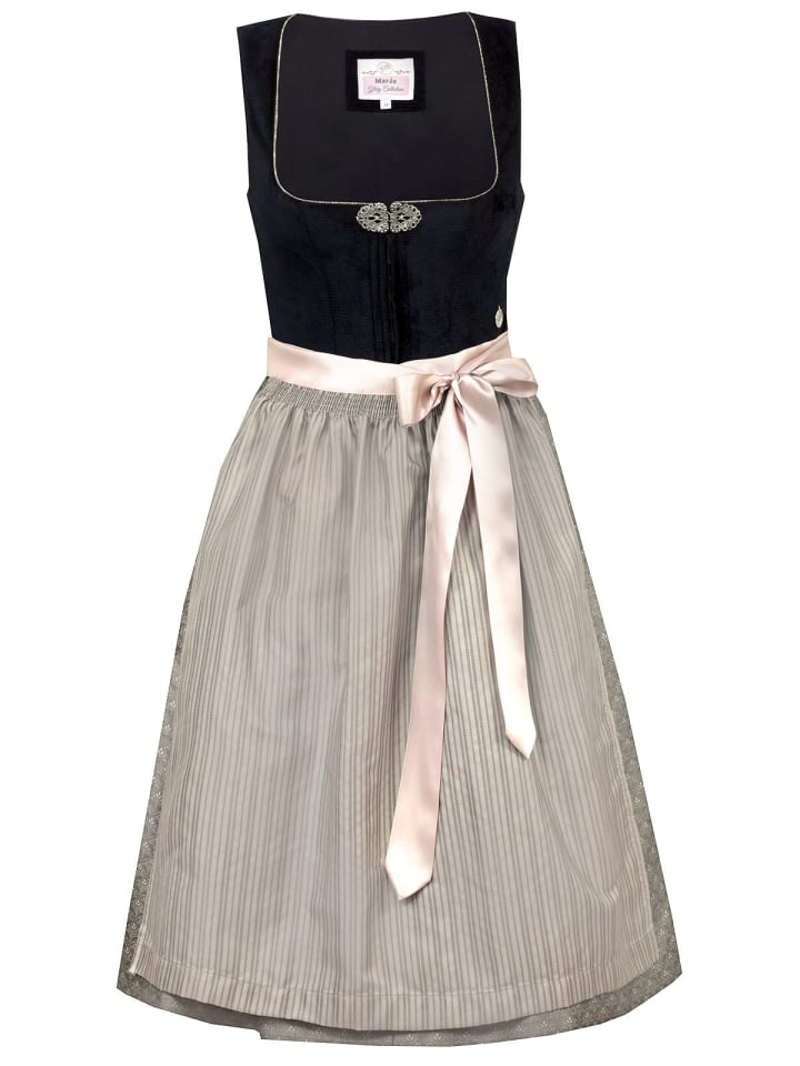 MarJo Midi Dirndl ÜBERSEE in schwarz günstig kaufen 36