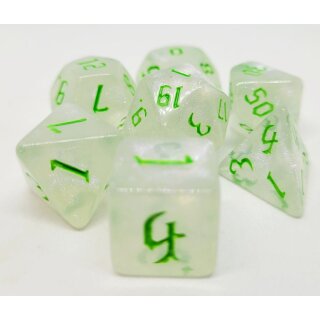 Würfelset Milky Shine: Green (7)