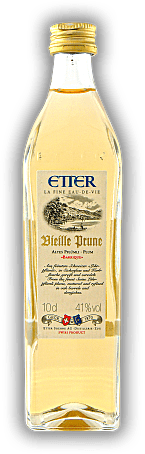 Etter Vieille Prune (Alte Pflaume) Barrique 0,1 Liter Etter Vieille Prune (Alte Pflaume) Barrique 0,1 Liter Etter Vieille Prune (Alte Pflaume) ist eine wunderbare, zarte Pflümli-Spezialität aus kleinen Schweizer Löhrpflaumen. 0,1	 Liter - Vol 41%