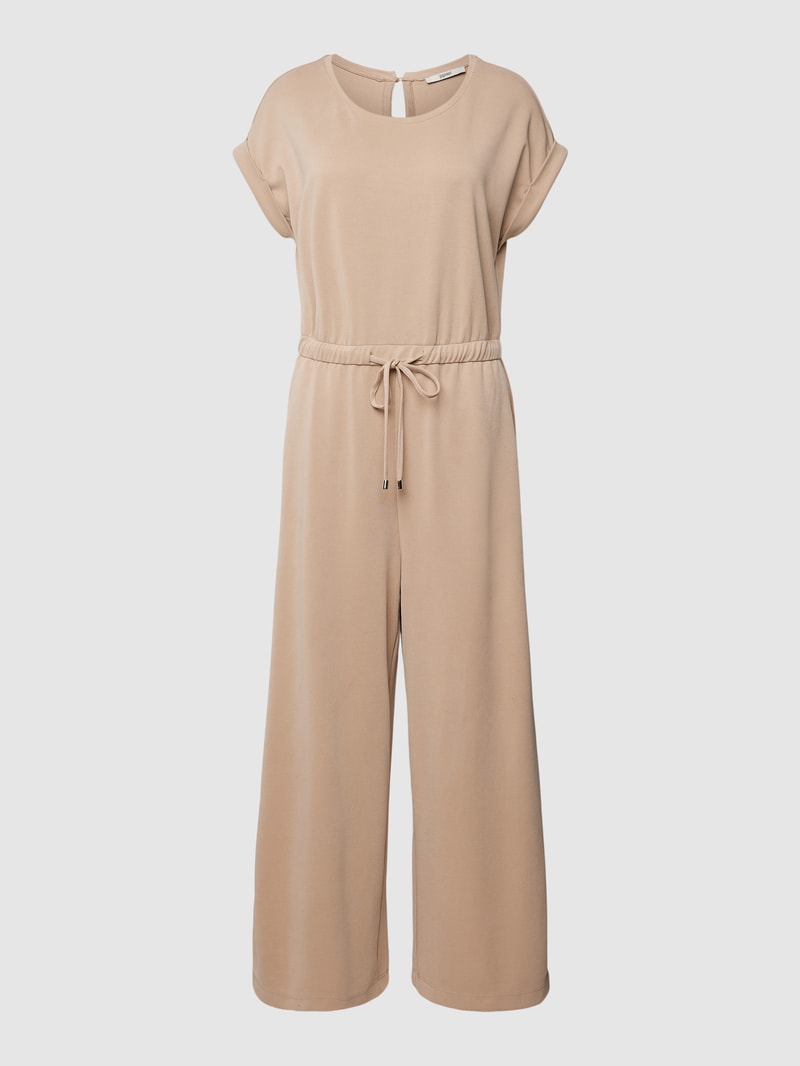 Jumpsuit mit Schlüsselloch-Ausschnitt in taupe