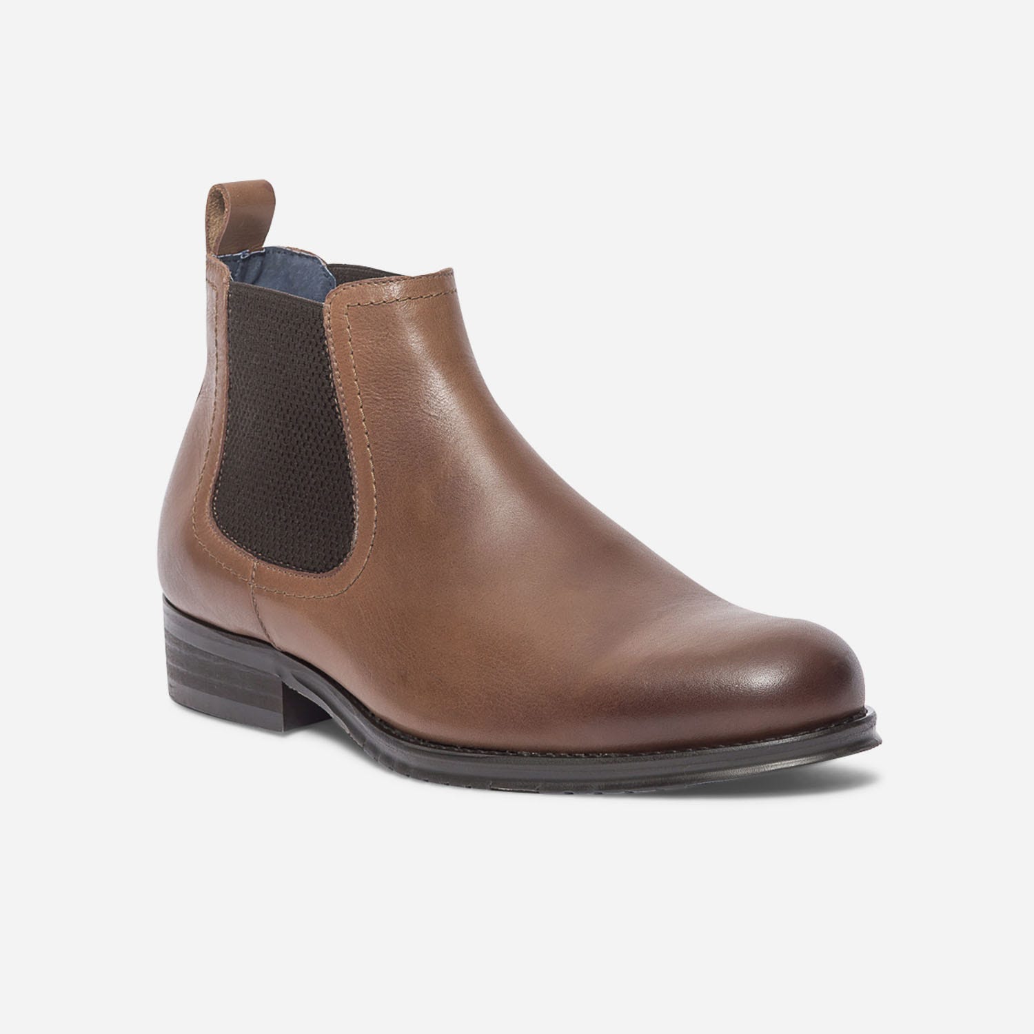 Chelsea boots camel en cuir