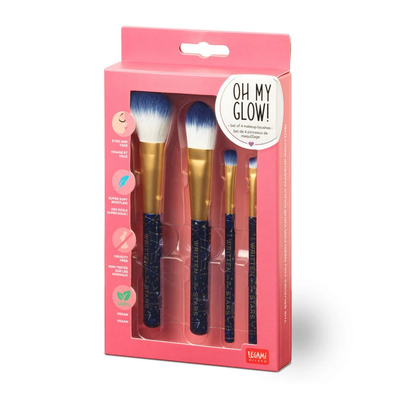 Juego de 4 brochas de maquillaje - ¡Oh My Glow!