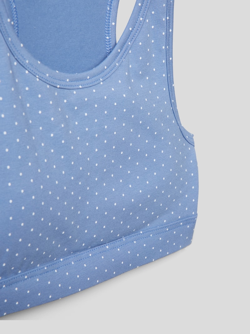 Bustier mit elastischen Bund in blau