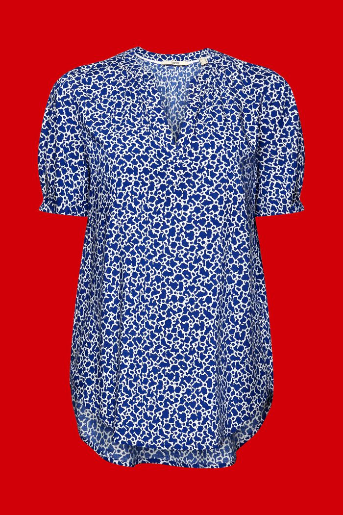 Florale Bluse mit V-Ausschnitt