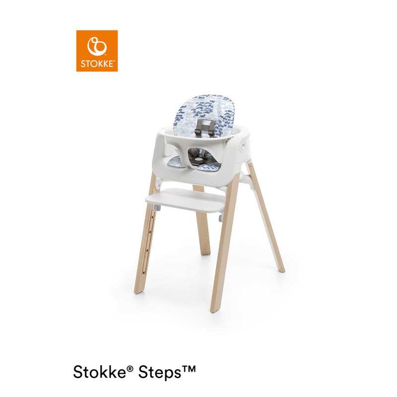 Coussin vagues bleues pour chaise Steps Stokke