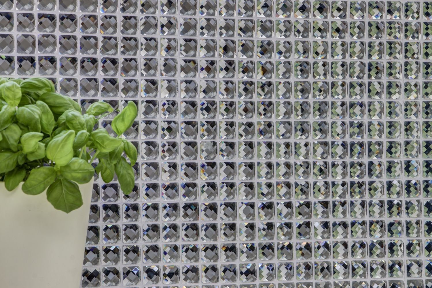 Mosani Mosaikfliesen Glasmosaik Crystal Mosaikfliesen kristall glänzend / 10 Matten
