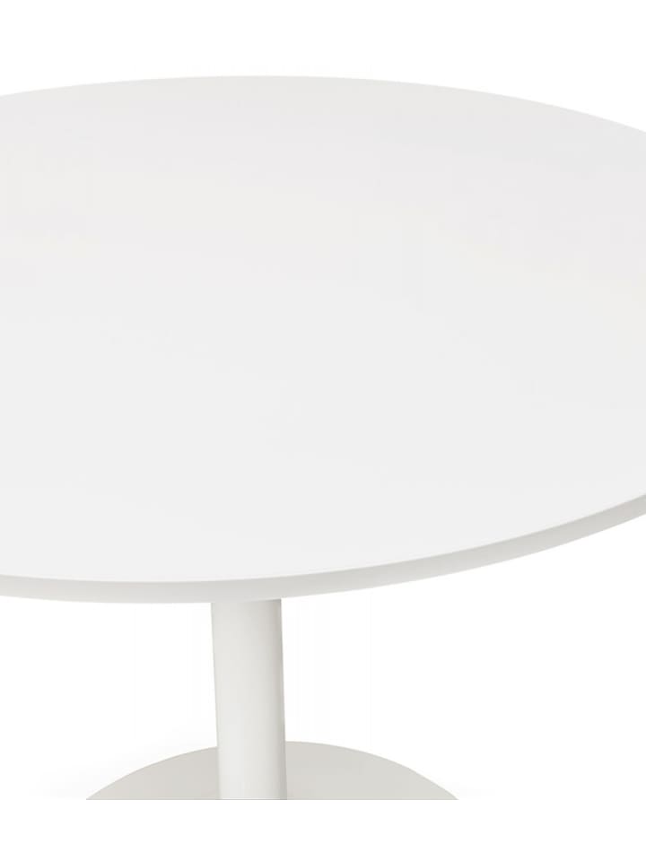 KADIMA DESIGN Runder Esstisch Holz Metall Weiß | Gastro Tisch für 5 Personen günstig kaufen