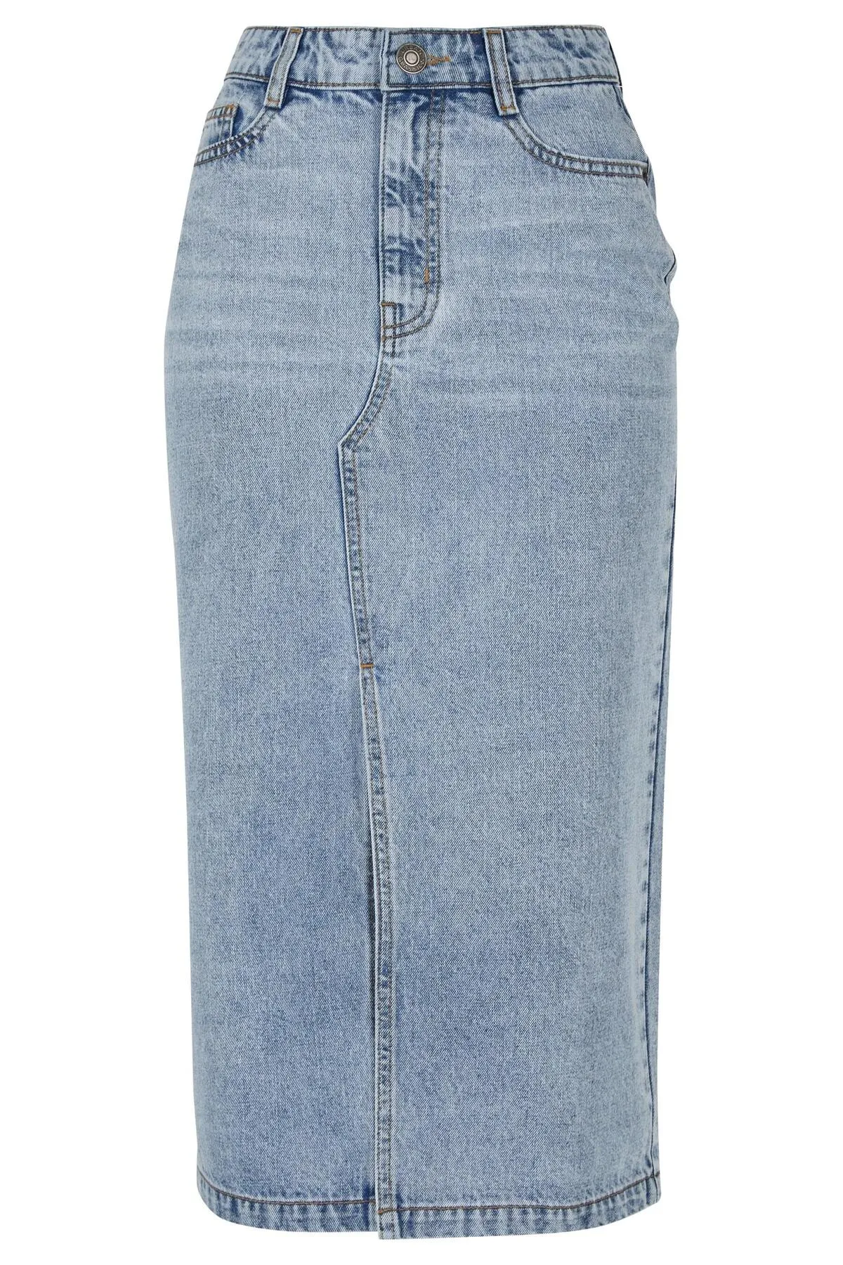 Urban Classics  Damen Ladies Midi Denim Skirt