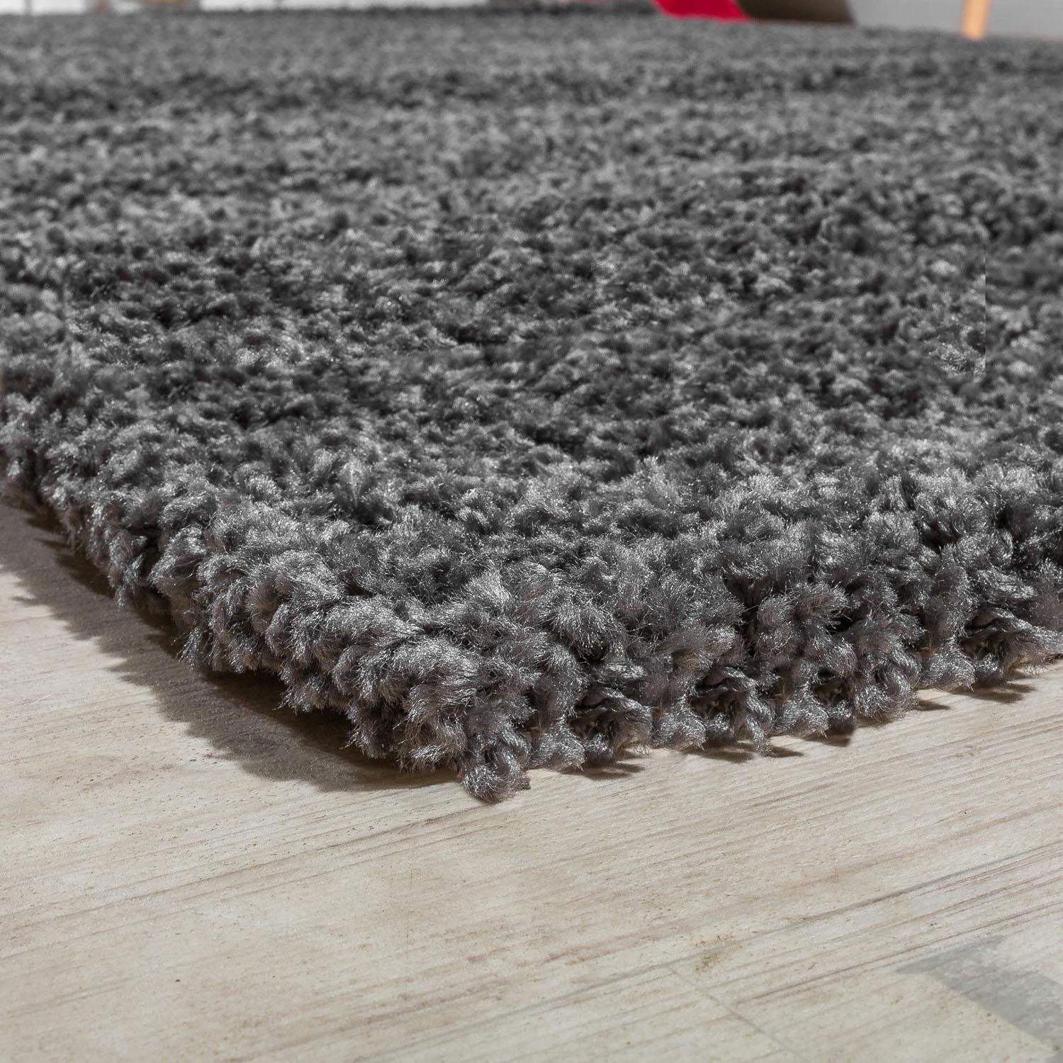 Hochflor-Teppich Sky 250, Paco Home, rechteckig, Höhe: 34 mm, gewebt, Uni-Farben, intensive Farbbrillanz, auch als Läufer erhältlich