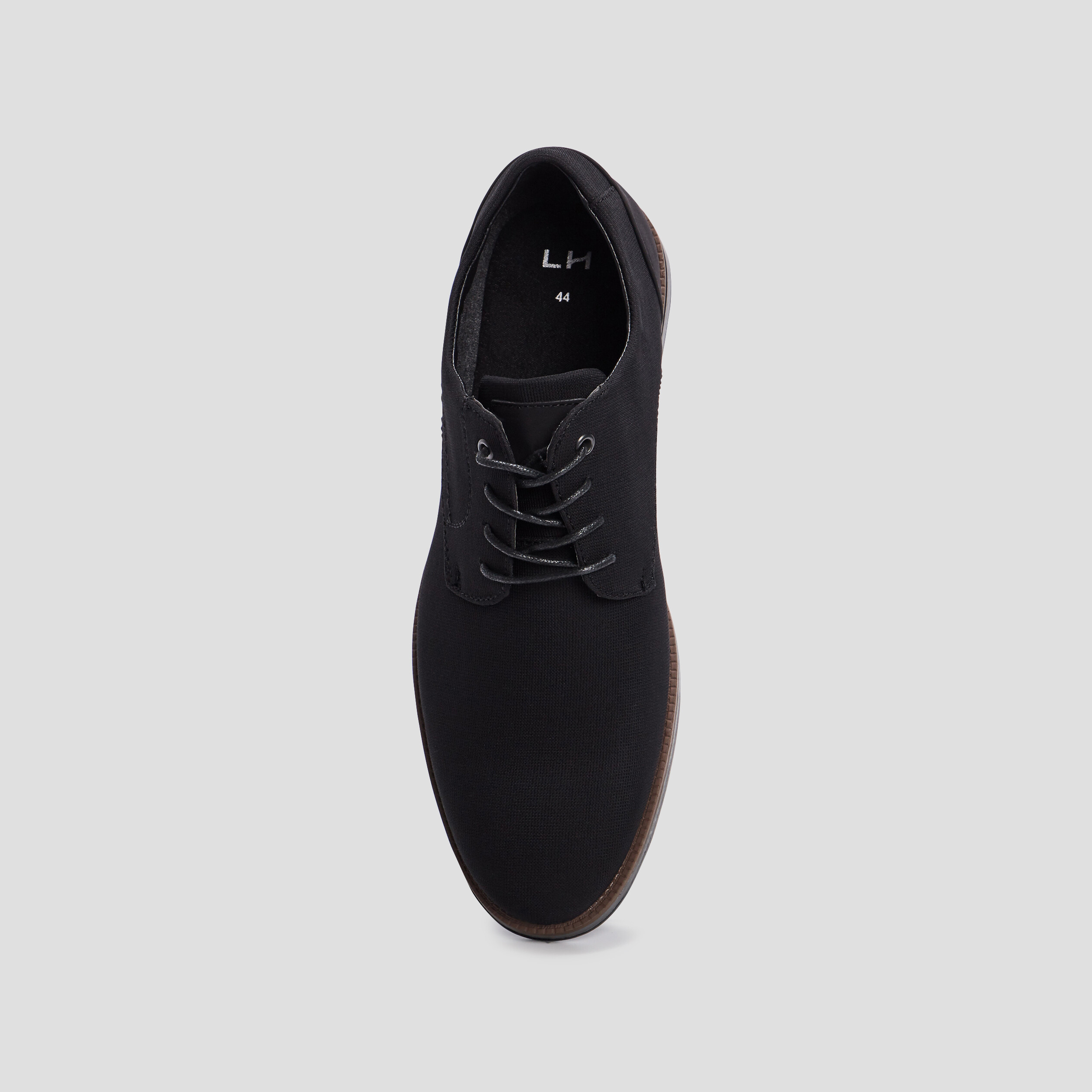 Derbies plates à lacets noir homme | La Halle