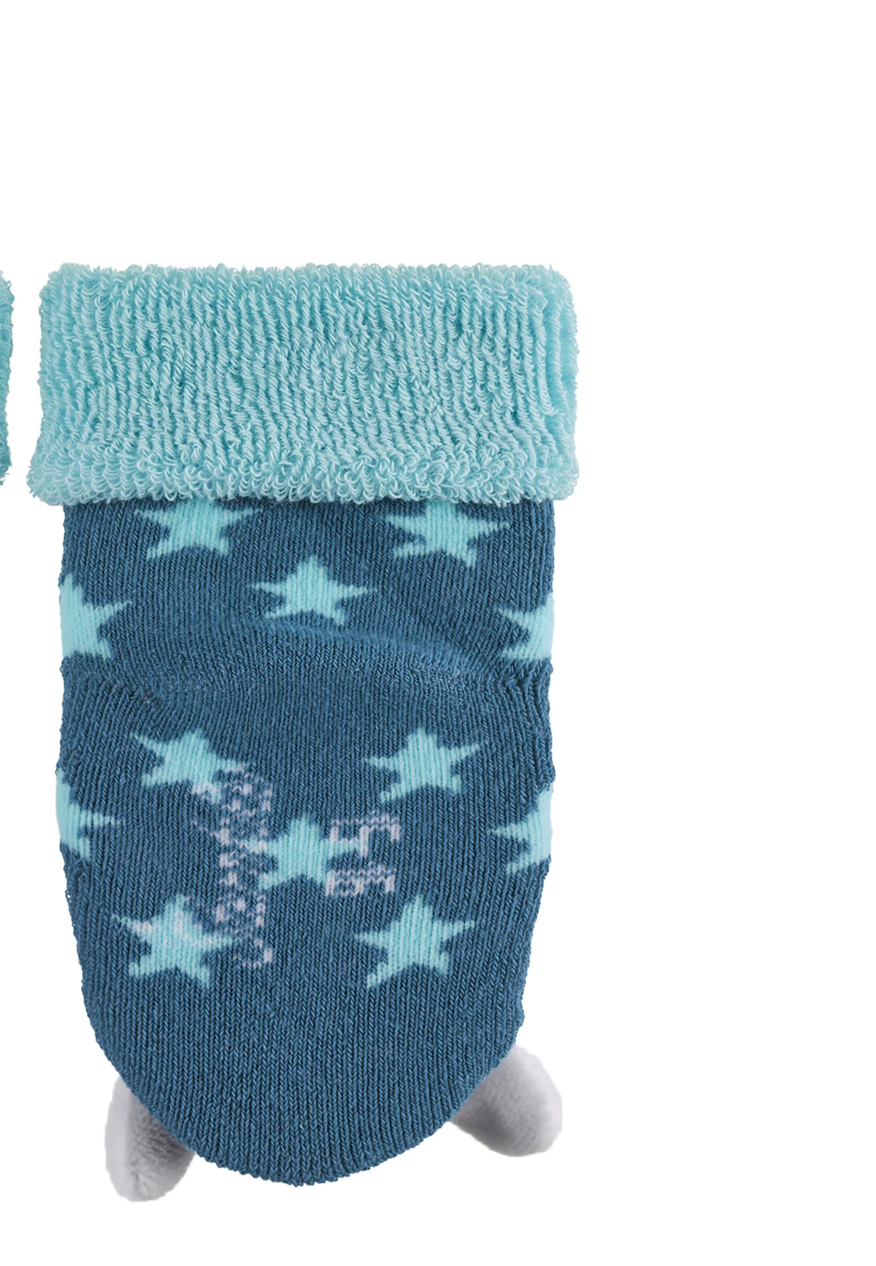 Baby-Rasselsocken aus Vollplüsch; Motiv Esel