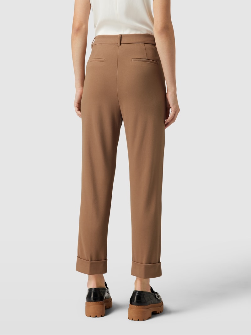 Hose mit fixierten Beinumschlägen in camel