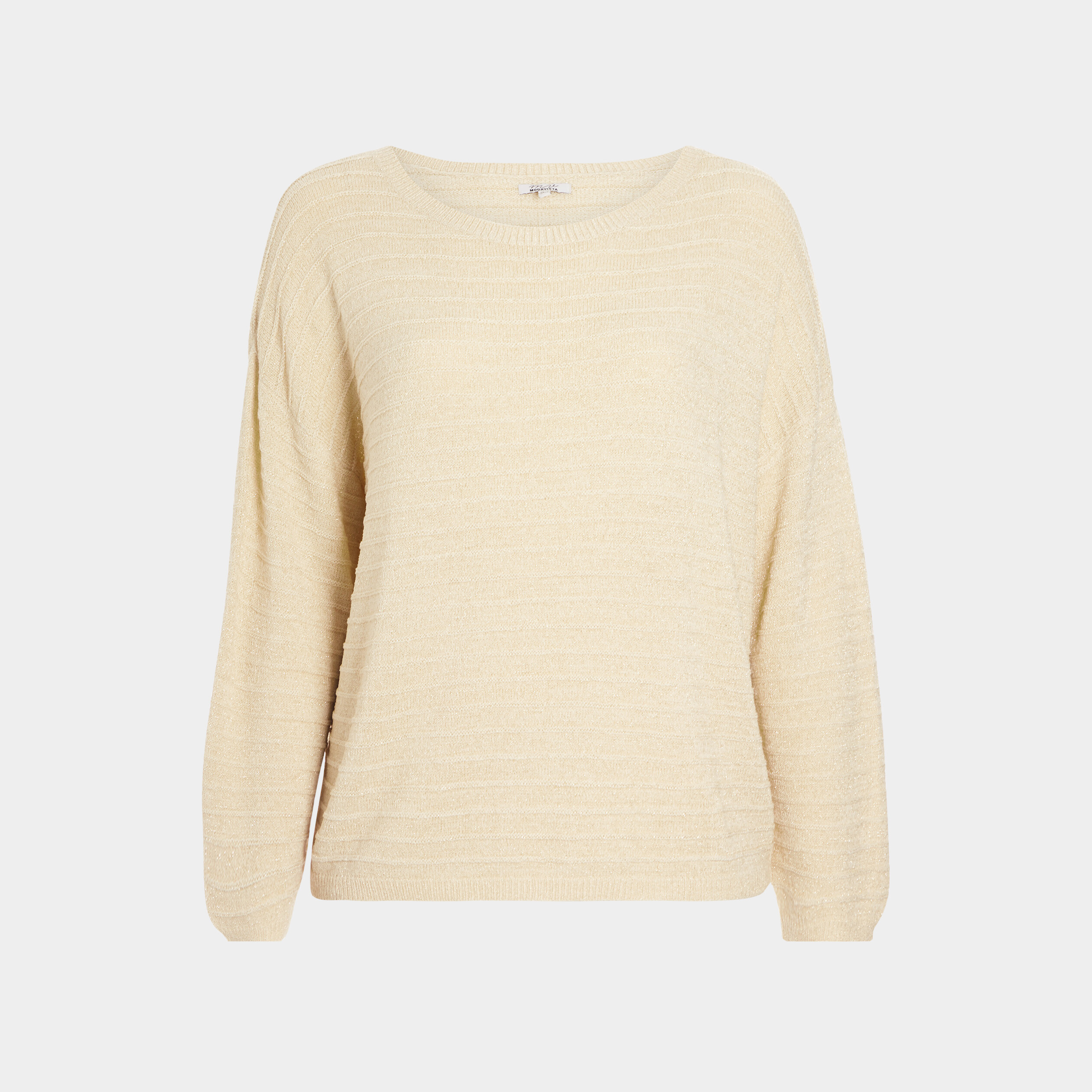 Pull col rond ivoire femme grande taille | La Halle