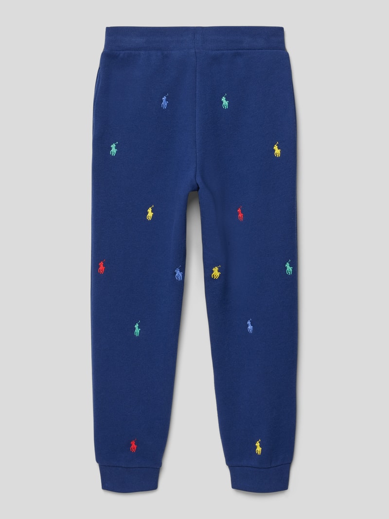Sweatpants mit Logo-Stitching Modell 'ATHLETIC' in marineblau