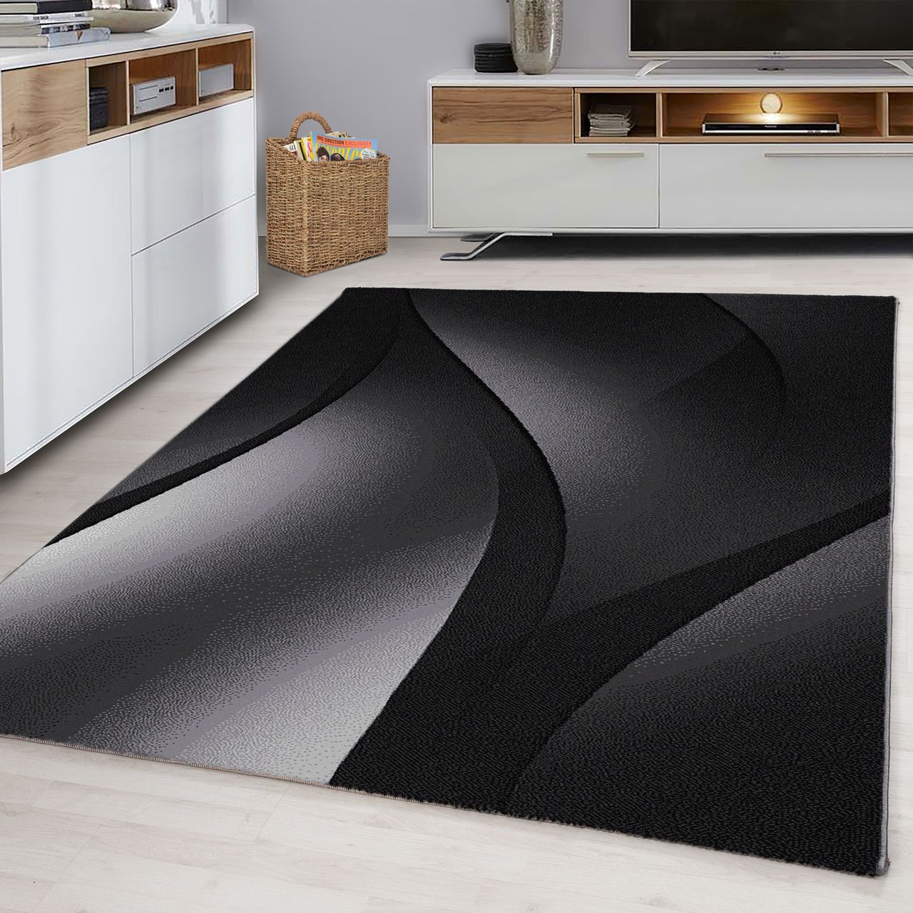 Ayyildiz Teppich, PLUS 8010, BLACK, 160 x 230 cm