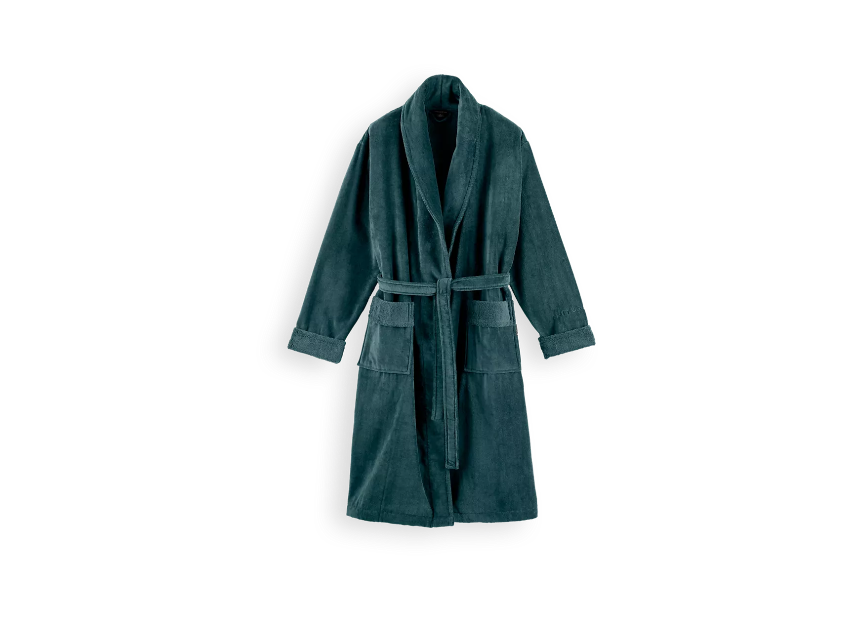 Peignoir en coton ultra doux pour homme, couleur pétrole, taille S