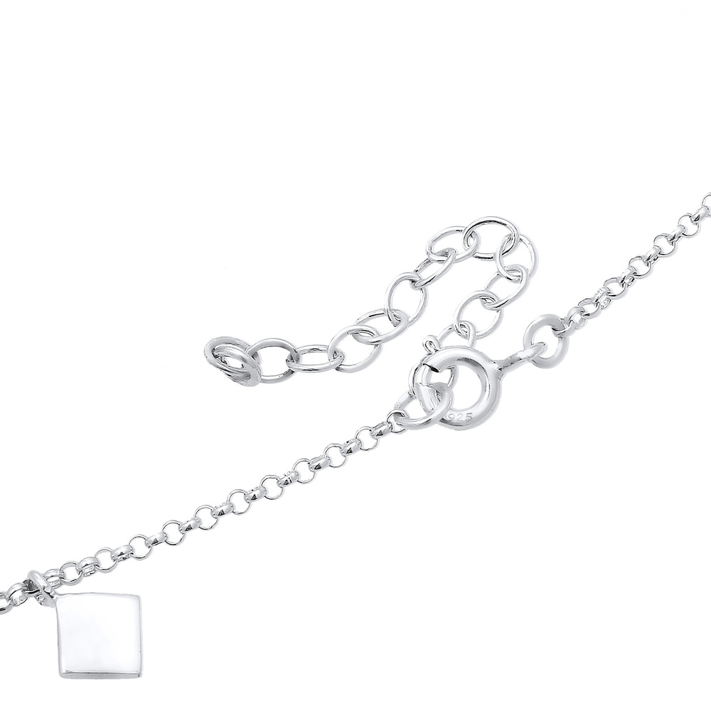 Elli Elli Collier Femmes Choker Solitaire Étincelant Géo avec Cristaux en Argent Sterl collier