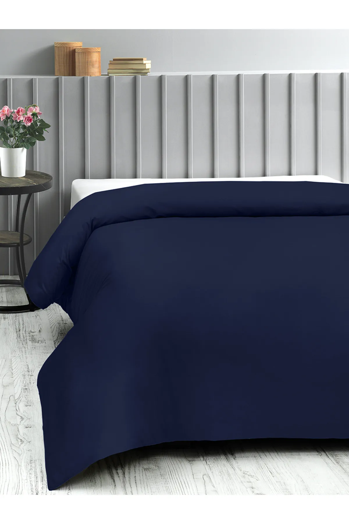 Karna Home  Klassisches Doppel-Bettbezug-Set aus Baumwollsatin