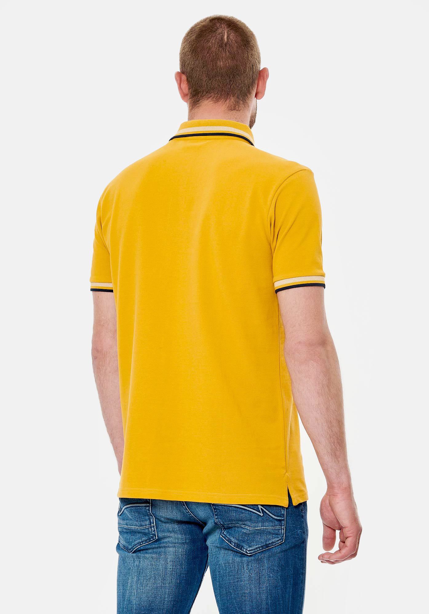 RAYOC  Polo moutarde homme 100% coton bio
