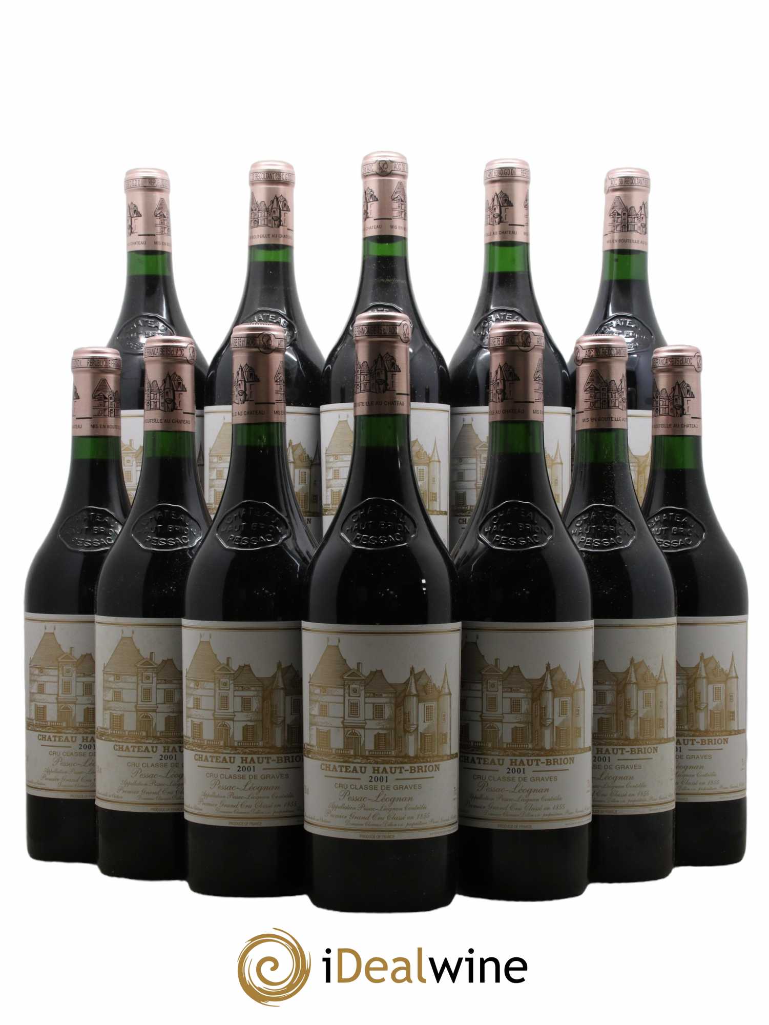 Château Haut Brion 1er Grand Cru Classé  2001 - Lot de 12 Bouteilles