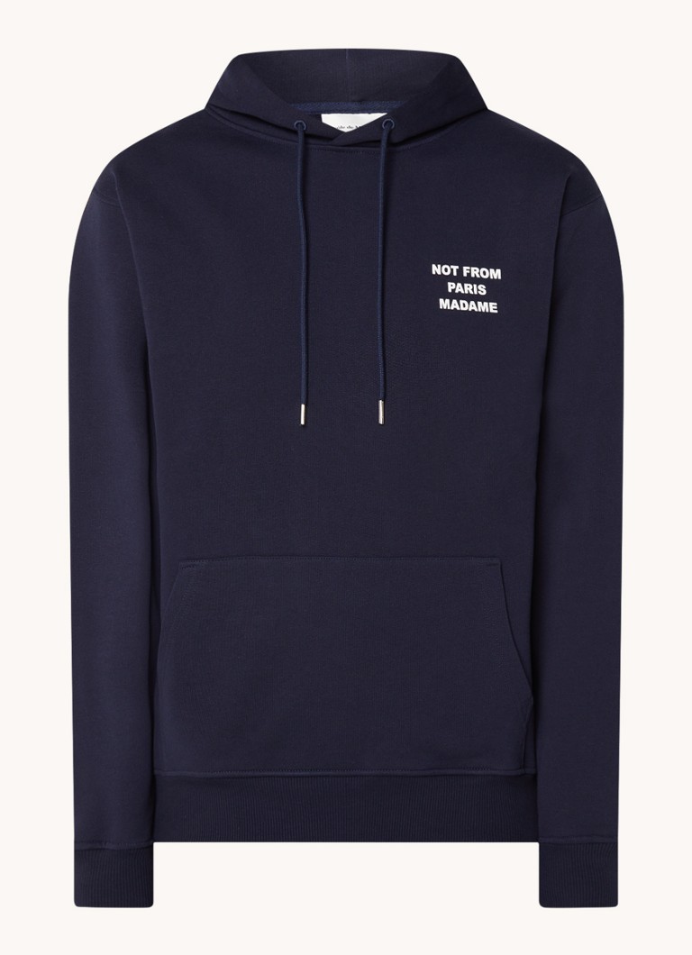 Drôle de Monsieur Hoodie ar apdruku priekšā un aizmugurē