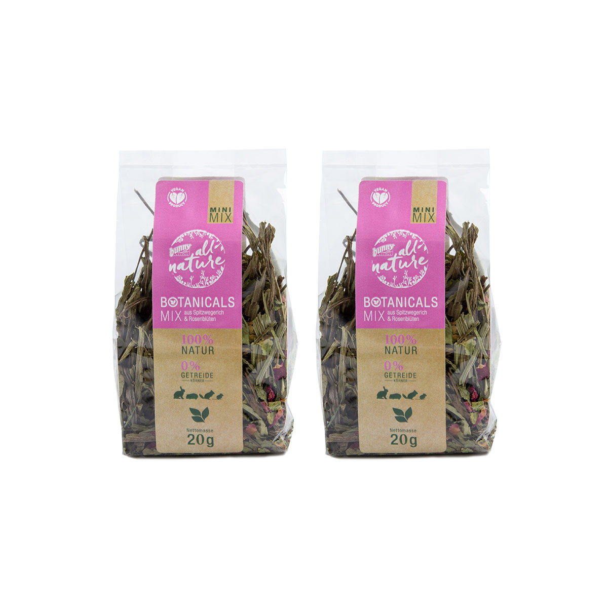 Bunny BOTANICALS MINI MIX - mit Spitzwegerich & Rosenblüten