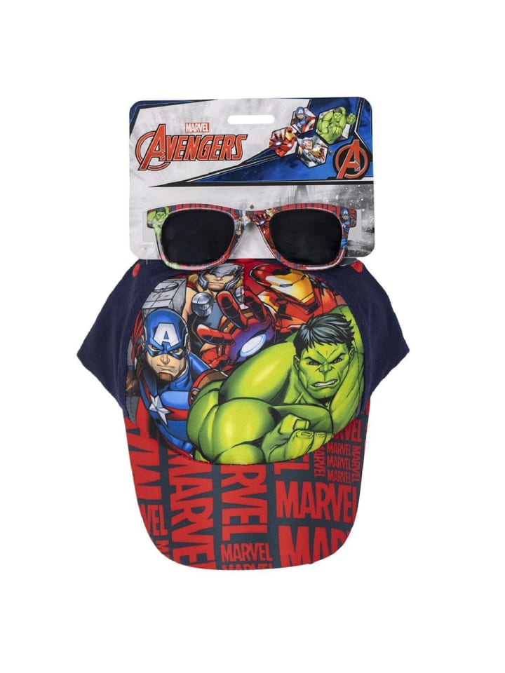 Avengers Baseball Cap & Sonnenbrille für Kinder – Ideal für Freizeit & Urlaub in Rot günstig kaufen onesize