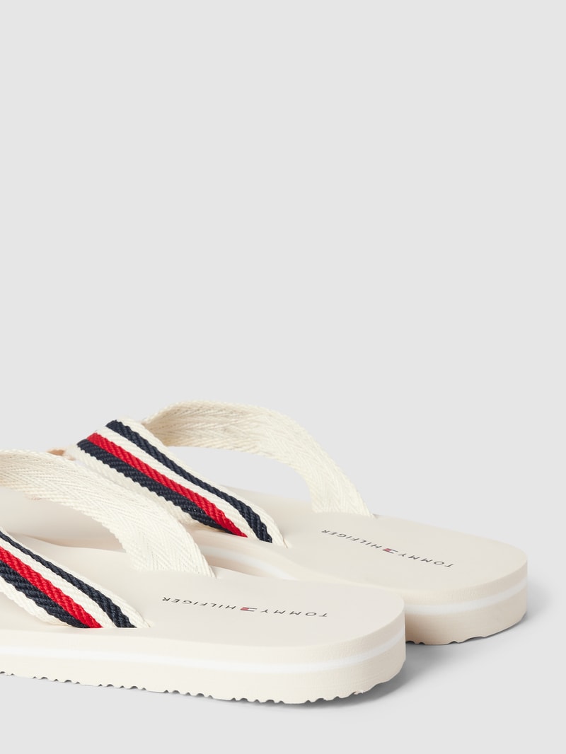 Zehentrenner mit Label-Print Modell 'ESSENTIAL COMFORT' in weiß