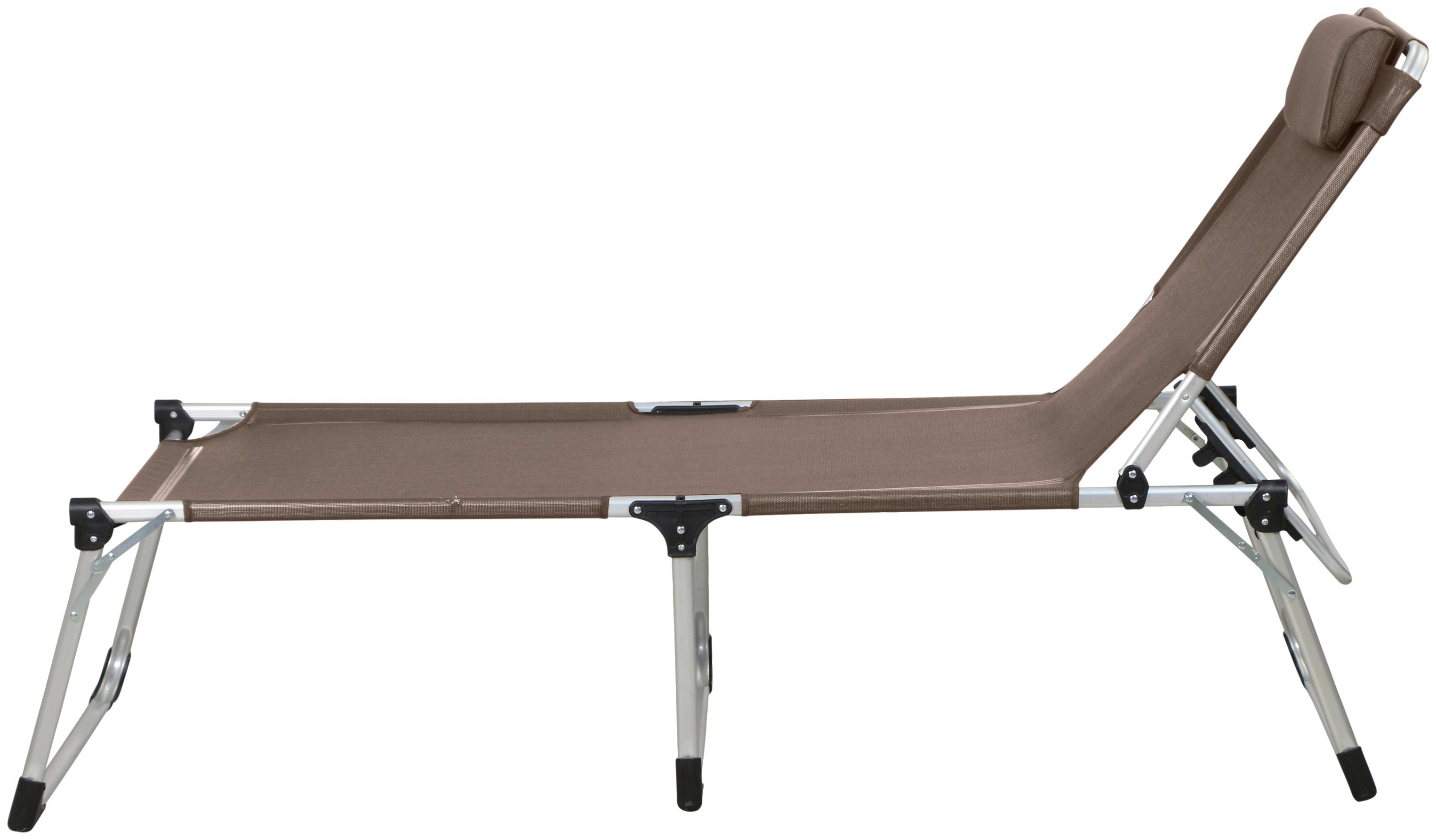 Siena Garden Gartenliege Sole, Aluminiumgestell, mehrfach verstellbar, 214x70x45 cm