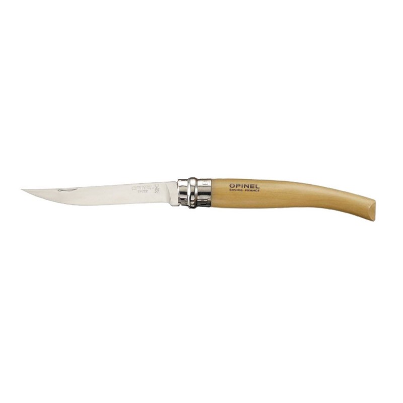 Opinel Messer Nr. 10 Edelstahl mit Buchsbaumgriff, Filetmesser.