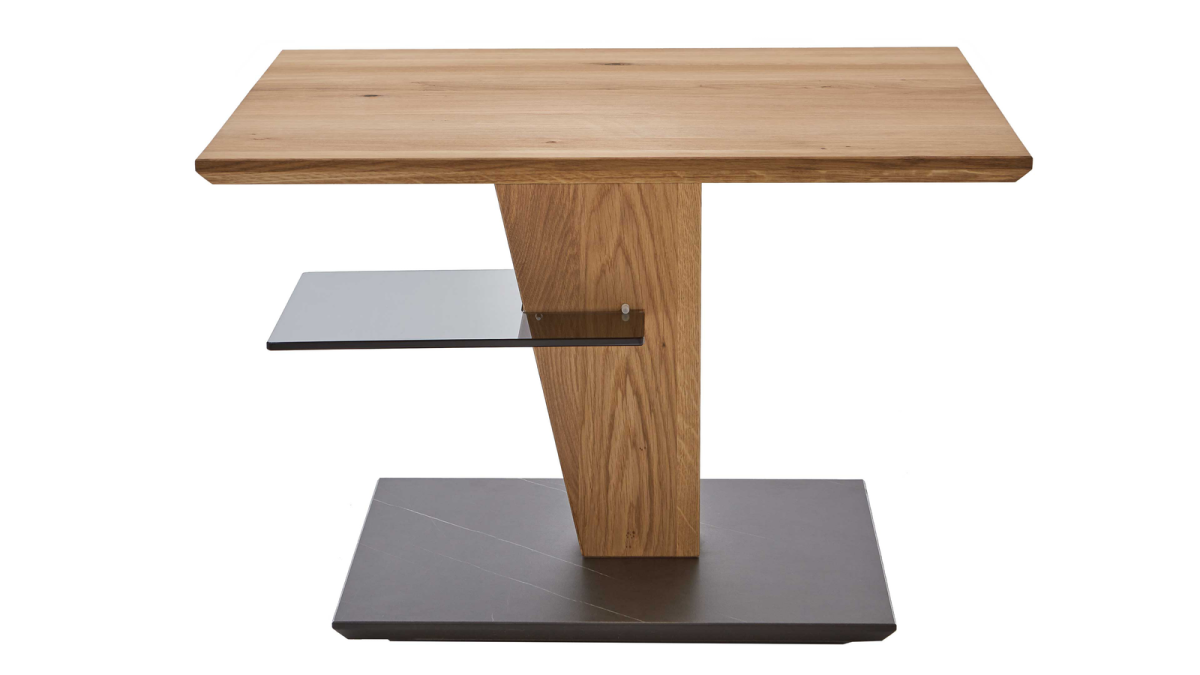 Couchtisch 5327 Glas Eiche 70 cm