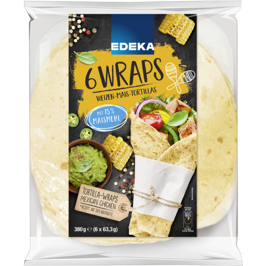 EDEKA Tortilla Mais Wraps 6ST 380G