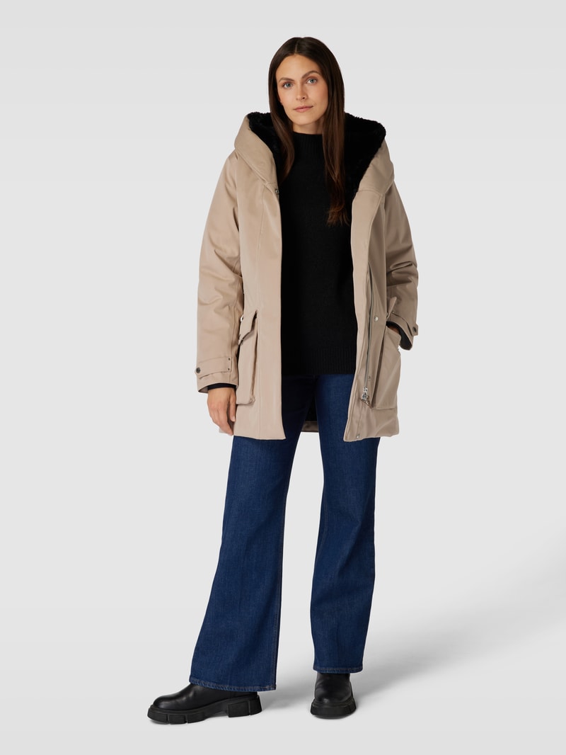 Parka mit Kapuze Modell 'BRITT' in beige